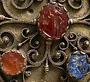 Part of a Reliquary, Copper-gilt, enamel, ivory, cabochons, cameos, French