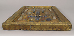 Composite Plaque, Copper-gilt, champlevé enamel, cameos, intaglio, French (?)
