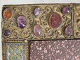 Portable Altar, Copper-gilt, enamel, rock crystal, cabochon, intaglio, filigree over wood core, German