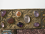 Portable Altar, Copper-gilt, enamel, rock crystal, cabochon, intaglio, filigree over wood core, German