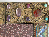 Portable Altar, Copper-gilt, enamel, rock crystal, cabochon, intaglio, filigree over wood core, German