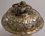 Vessel Cover, Silver, partial gilt, niello, Carolingian