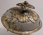 Vessel Cover, Silver, partial gilt, niello, Carolingian