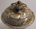 Vessel Cover, Silver, partial gilt, niello, Carolingian