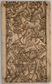 Plaque with Christ enthroned with two Apostles, Elephant ivory, Carolingian