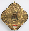 Reliquary, Champlevé enamel, copper-gilt, glass, German