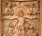 Center Panel of a Triptych with the Crucifixion and the Entombment, Elephant ivory, South Italian