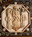 Cabinet frontal with panels from two Embriachi caskets, Baldassare degli Embriachi (Italian, active 1390–1409) (Workshop), Bone and Certosina (inlays of stained woods, bone and horn) with traces of gilding, Italian