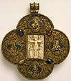 Ivory Plaque with the Crucifixion, Elephant ivory with gilding, Ottonian