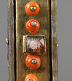Reliquary Cross, Translucent enamel, silver, silver-gilt, coral, glass, rock-crystal, gold leaf, Italian