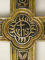 Processional Cross, Basse taille enamel, silver, silver-gilt, niello, copper-gilt, Italian