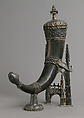 Drinking Horn, Silver, partially gilded, horn, German