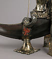 Drinking Horn, Workshop of Louis Marcy (Luigi Parmeggiani) (Italian, 1860–1945) (?), Horn, silver, enamel, French