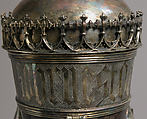 Drinking Horn, Workshop of Louis Marcy (Luigi Parmeggiani) (Italian, 1860–1945) (?), Horn, silver, enamel, French