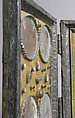 Triptych, Champlevé enamel, copper-gilt, silver, intaglios, cameos, textile on wood core, French