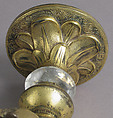 Pricket Candlestick, Copper-gilt, rock crystal, French
