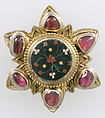 Four Enamel Plaques, Cloisonné enamel, silver-gilt, jewels, French