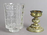 Beaker, Rock crystal, with later gilt silver foot, French