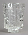 Beaker, Rock crystal, with later gilt silver foot, French
