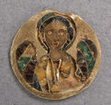 Medallion with an Archangel, Cloisonné enamel, gold, Byzantine