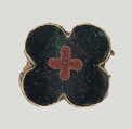 Fragment of a Flower, Cloisonné enamel, gold, French