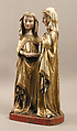 The Visitation, Attributed to Master Heinrich of Constance (German, active in Constance, ca. 1300), Walnut, paint, gilding, rock-crystal cabochons inset in gilt-silver mounts, German