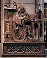 Saint Ambrose in His Study, Wood with traces of paint, North Spanish