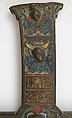 Crucifix, Champlevé enamel, copper-gilt, French
