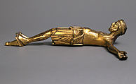 Crucified Christ, Copper alloy, gilt, French