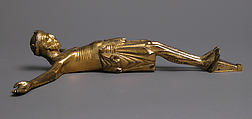 Crucified Christ, Copper alloy, gilt, French