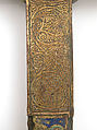 Cross, Copper: engraved, scraped, stippled and gilt; champlevé enamel: dark and medium blue, turquoise, dark and light green, red, and white; appliqué: engraved, chased and gilt, French