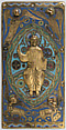 Plaque with Christ in Majesty, Champlevé enamel, copper-gilt, French