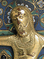 Crucifix, Champlevé enamel, copper-gilt, French