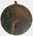 Pendant Medallion, Copper: engraved, stamped, and gilt; champlevé enamel: traces of medium and light blue, light green, and red, French