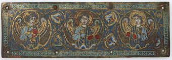 Plaque from a Chasse, Champlevé enamel, copper-gilt, French