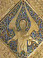 Plaque with Angels from an Evagelistarium, Champlevé enamel, copper-gilt, European