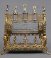 Reliquary, Gilded copper, rock crystal, glass, and parchment, French (?)