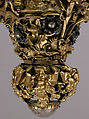 Lamp or Censer, Gilt-copper alloy, silver, enamel en ronde bosse, rock crystal, North Italian