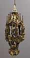 Lamp or Censer, Gilt-copper alloy, silver, enamel en ronde bosse, rock crystal, North Italian