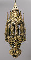 Lamp or Censer, Gilt-copper alloy, silver, enamel en ronde bosse, rock crystal, North Italian