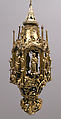 Lamp or Censer, Gilt-copper alloy, silver, enamel en ronde bosse, rock crystal, North Italian