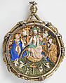 Pendant Medallion with the Last Judgment, Elephant ivory, paint, and silver-gilt mount, French