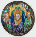 Plaque with God The Father, Basse taille enamel, silver, German