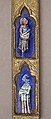 Belt with Profiles of Half-Length Figures, Basse taille enamel, silver-gilt, mounted on textile belt, Italian