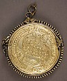 Locket, Basse taille enamel, silver-gilt, French