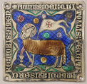 Plaque with Agnus Dei, Basse taille enamel, silver, Catalan