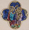 Plaque with the Heavenly Coronation of the Virgin, Basse taille enamel, silver, Catalan