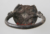 Finger Ring, Silver, glass cabochon, Frankish