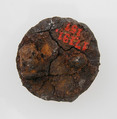 Disk Brooch, Silver over iron core, garnet or glass paste, gold foil, Frankish