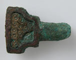 Belt Buckle Tongue, Copper alloy, gilt?, Frankish